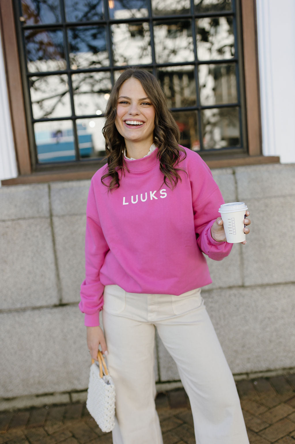 PINK LUUKS CREWNECK