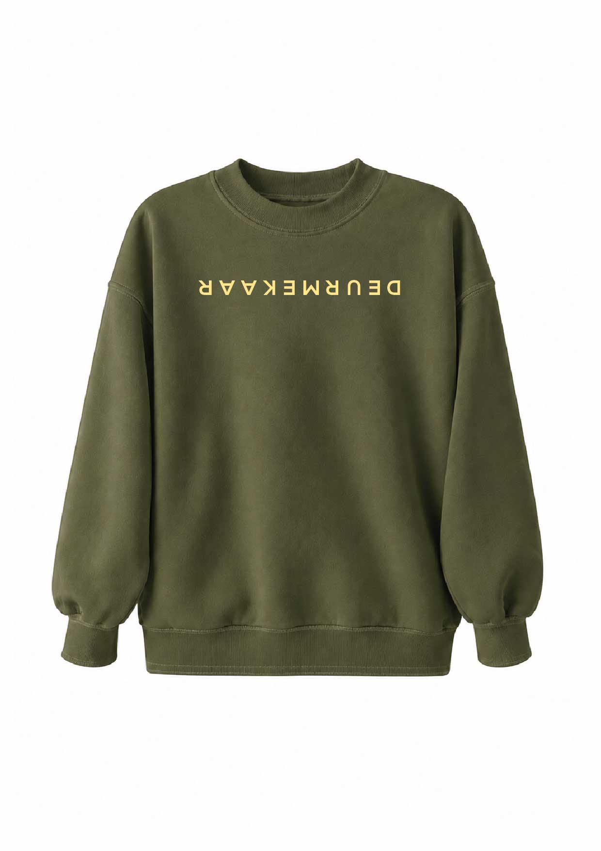 DEURMEKAAR CREWNECK - OLIVE