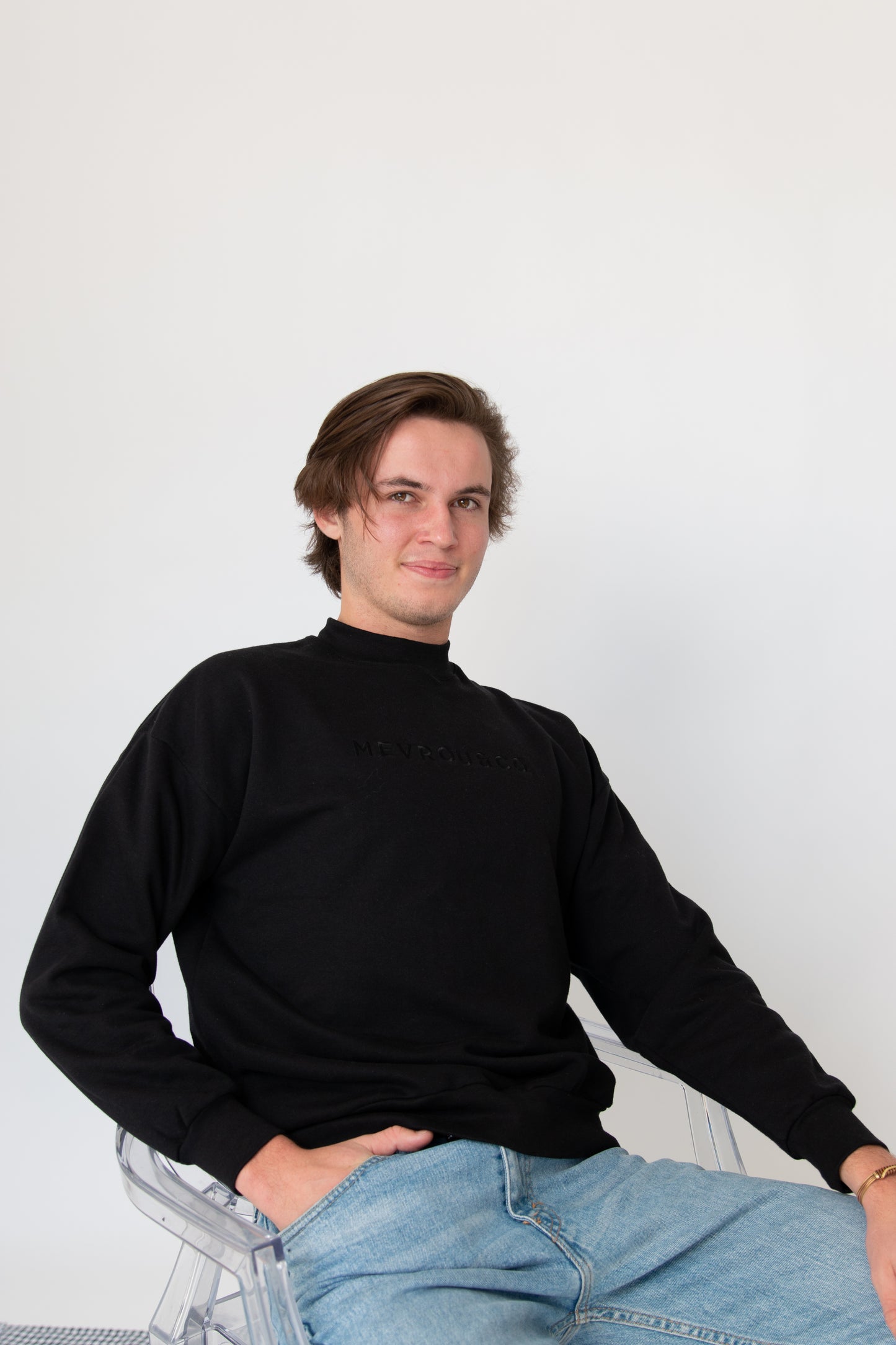 MEVROU AND CO LOGO SWEATER