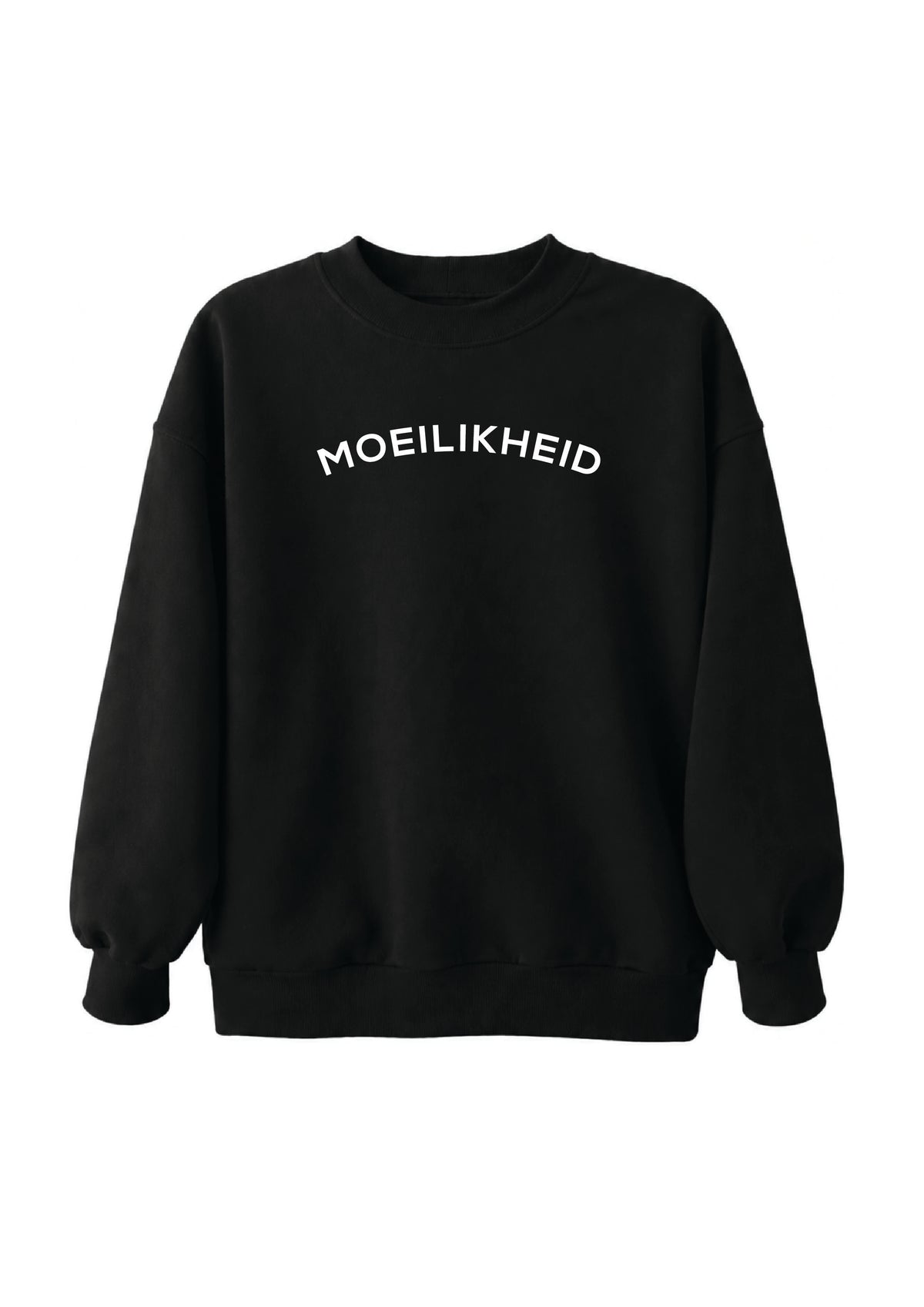 MOEILIKHEID CREWNECK AW2026 - BLACK (SCHMUTZ)