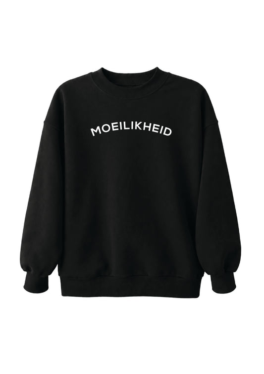 MOEILIKHEID CREWNECK - BLACK
