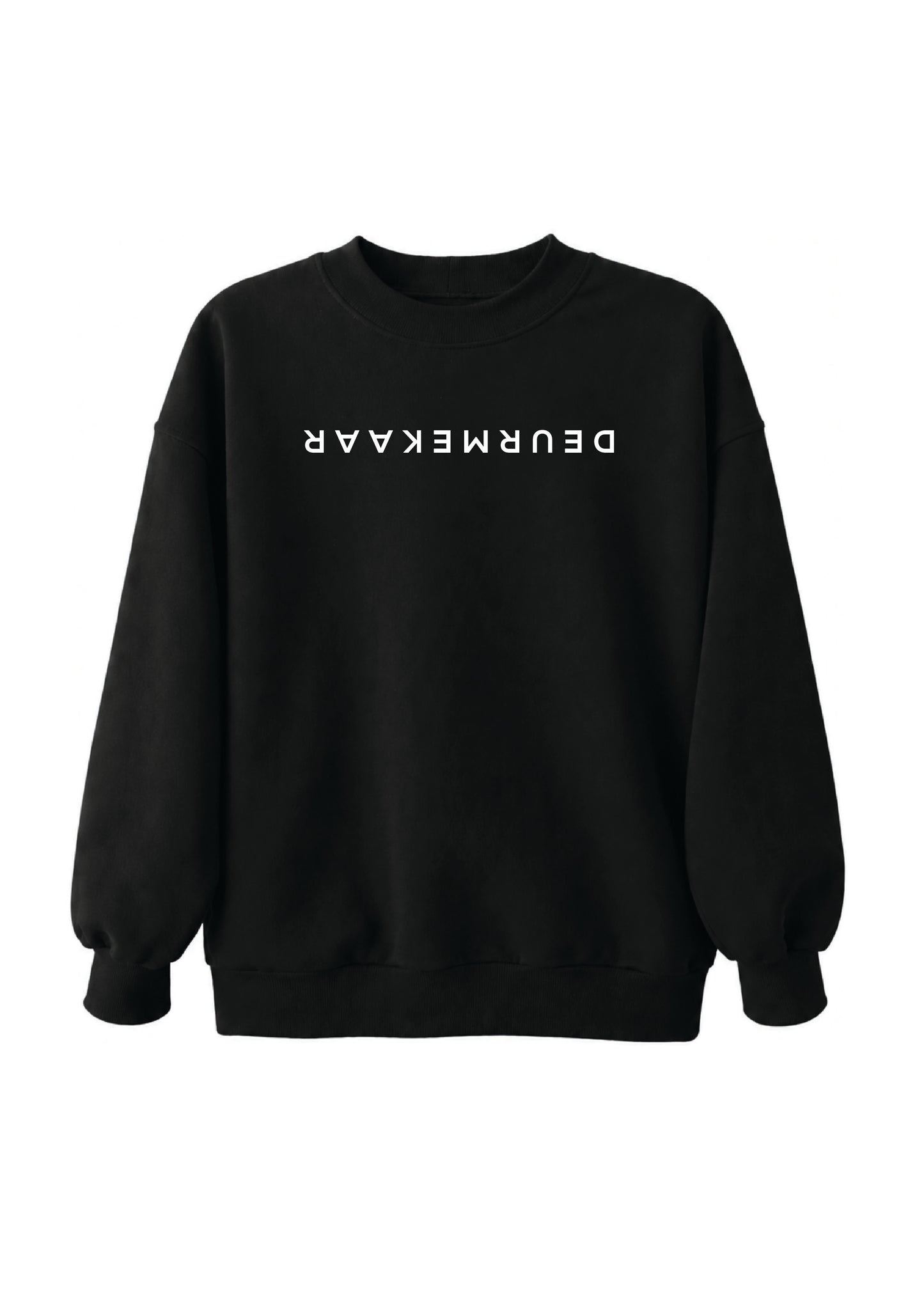 DEURMEKAAR CREWNECK - BLACK