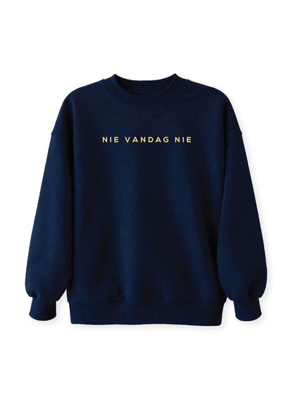 NIE VANDAG NIE CREWNECK - NAVY