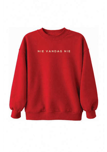 NIE VANDAG NIE CREWNECK - RED