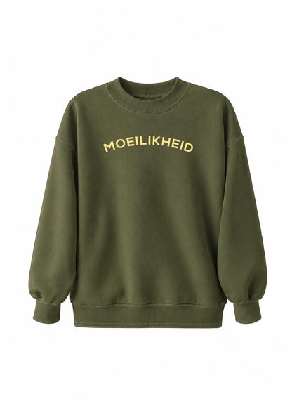 MOEILIKHEID CREWNECK - OLIVE