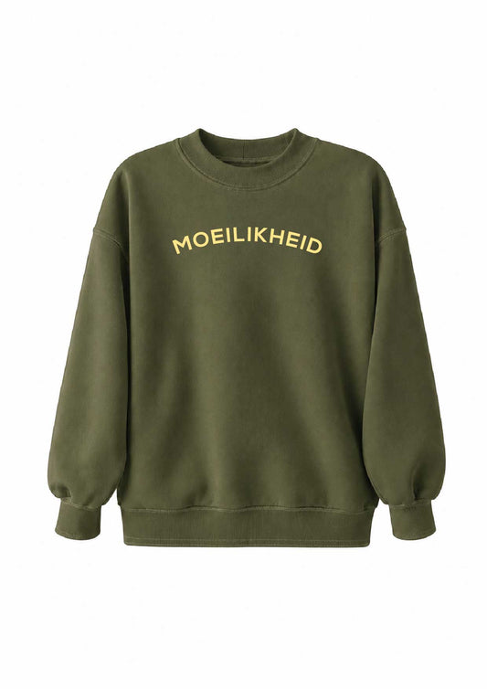 MOEILIKHEID CREWNECK - OLIVE