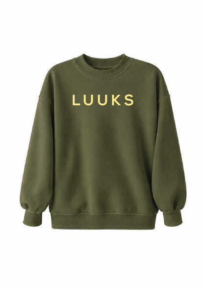 LUUKS CREWNECK - OLIVE